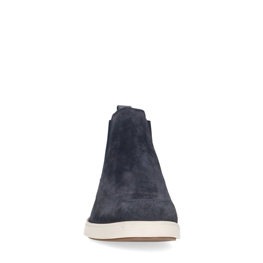 Donkerblauwe suède chelsea boots