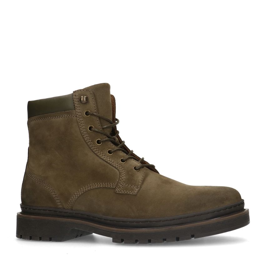 Khaki suède veterboots