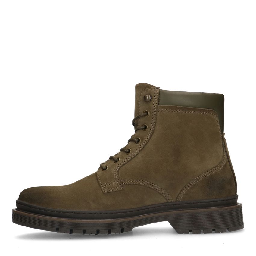 Khaki suède veterboots