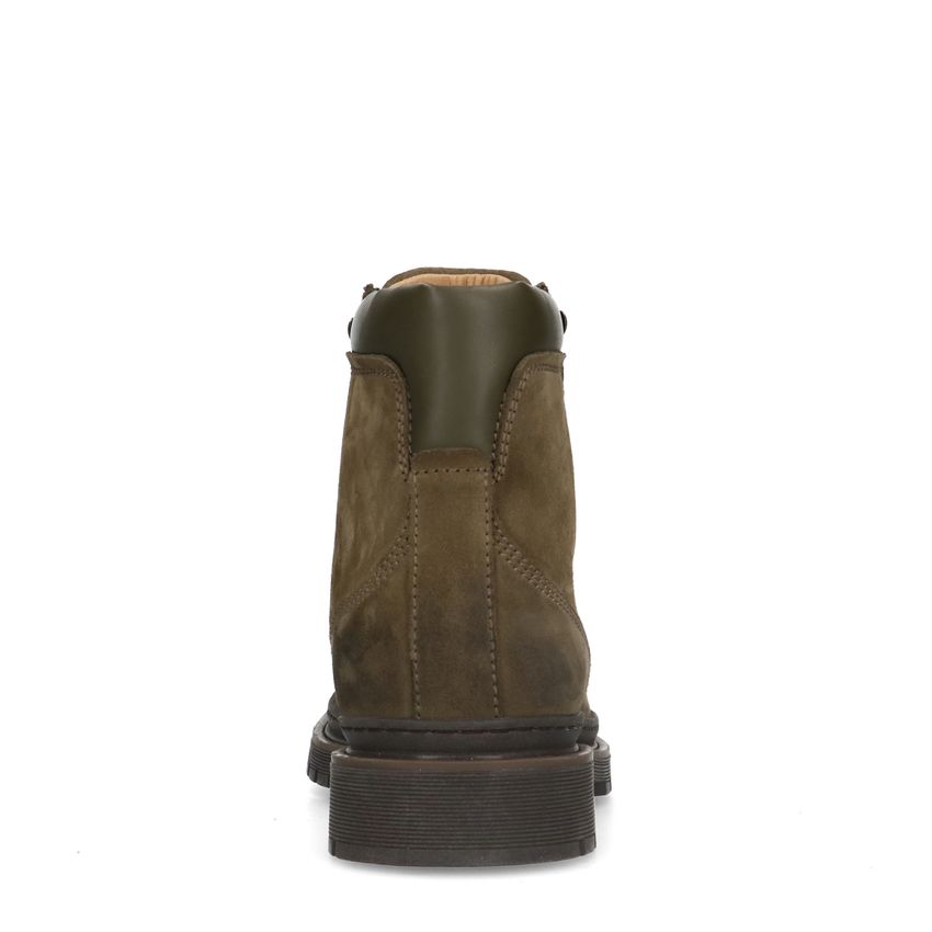 Khaki suède veterboots