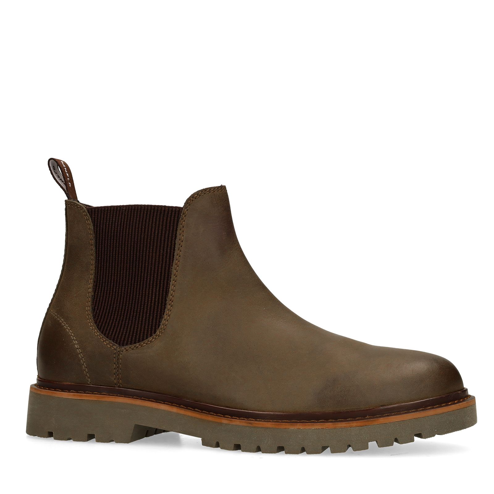 Grüne Chelsea Boots aus Nubukleder
