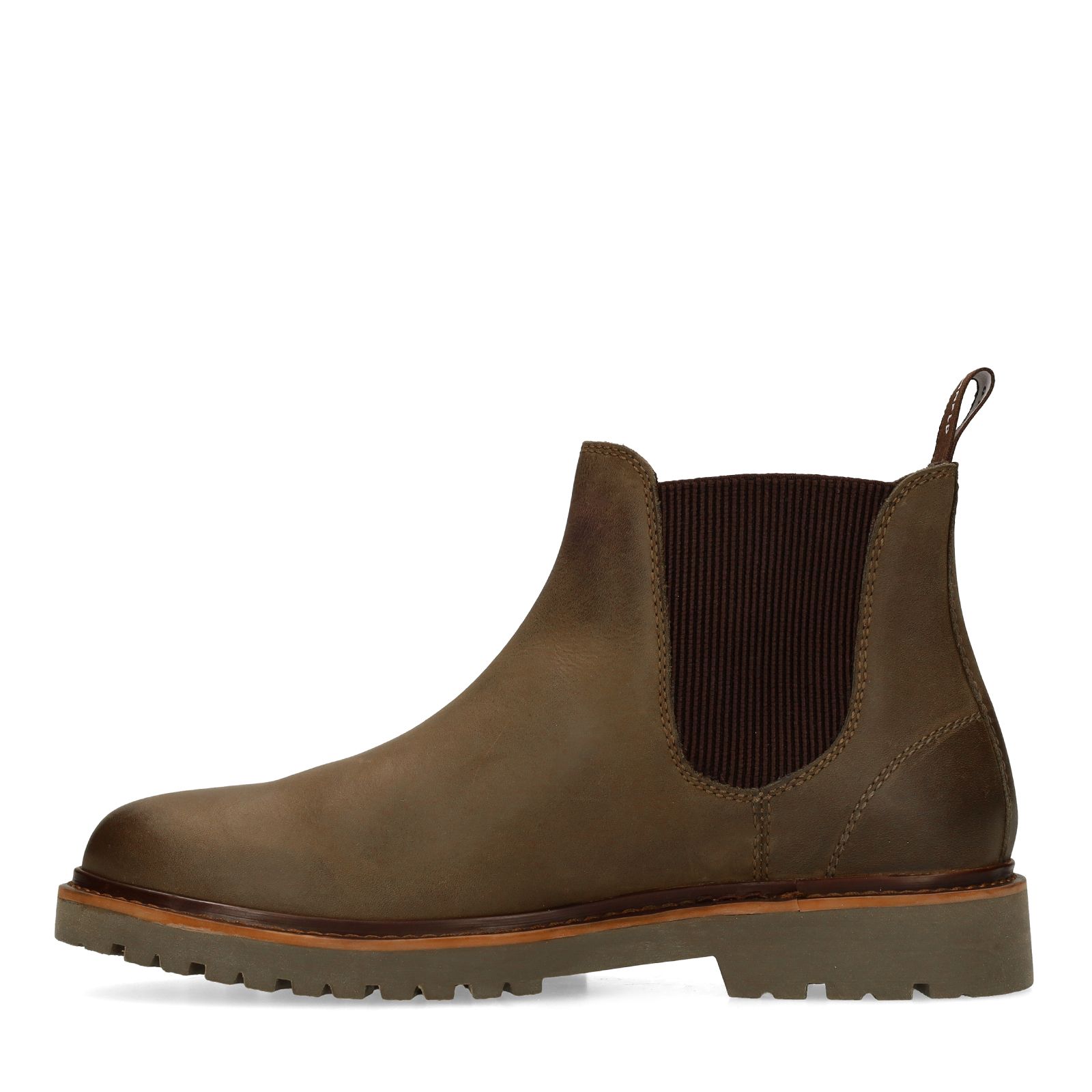 Grüne Chelsea Boots aus Nubukleder