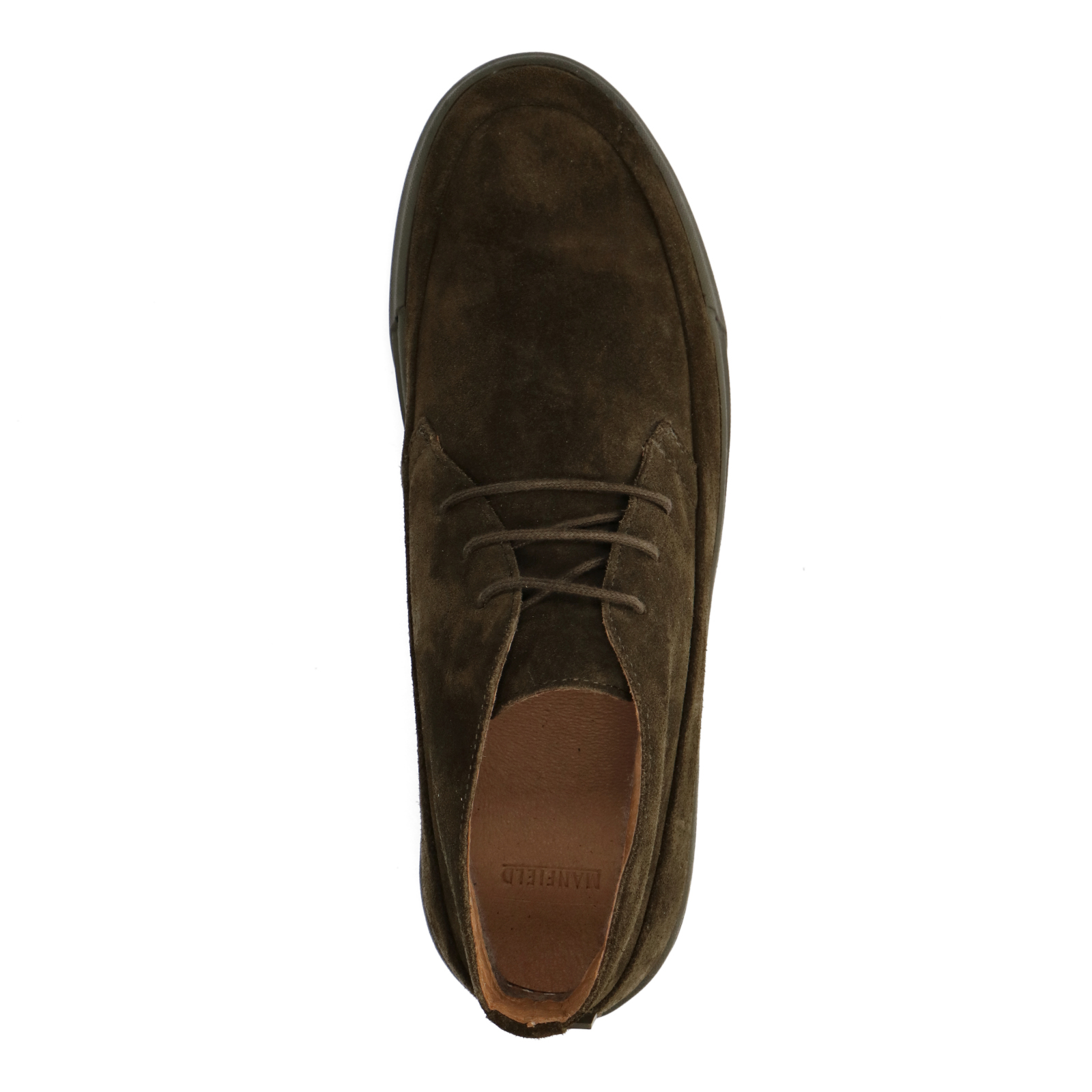 Grüne Veloursleder-Schnürschuhe | Schnurschuhe | Manfield | Manfield