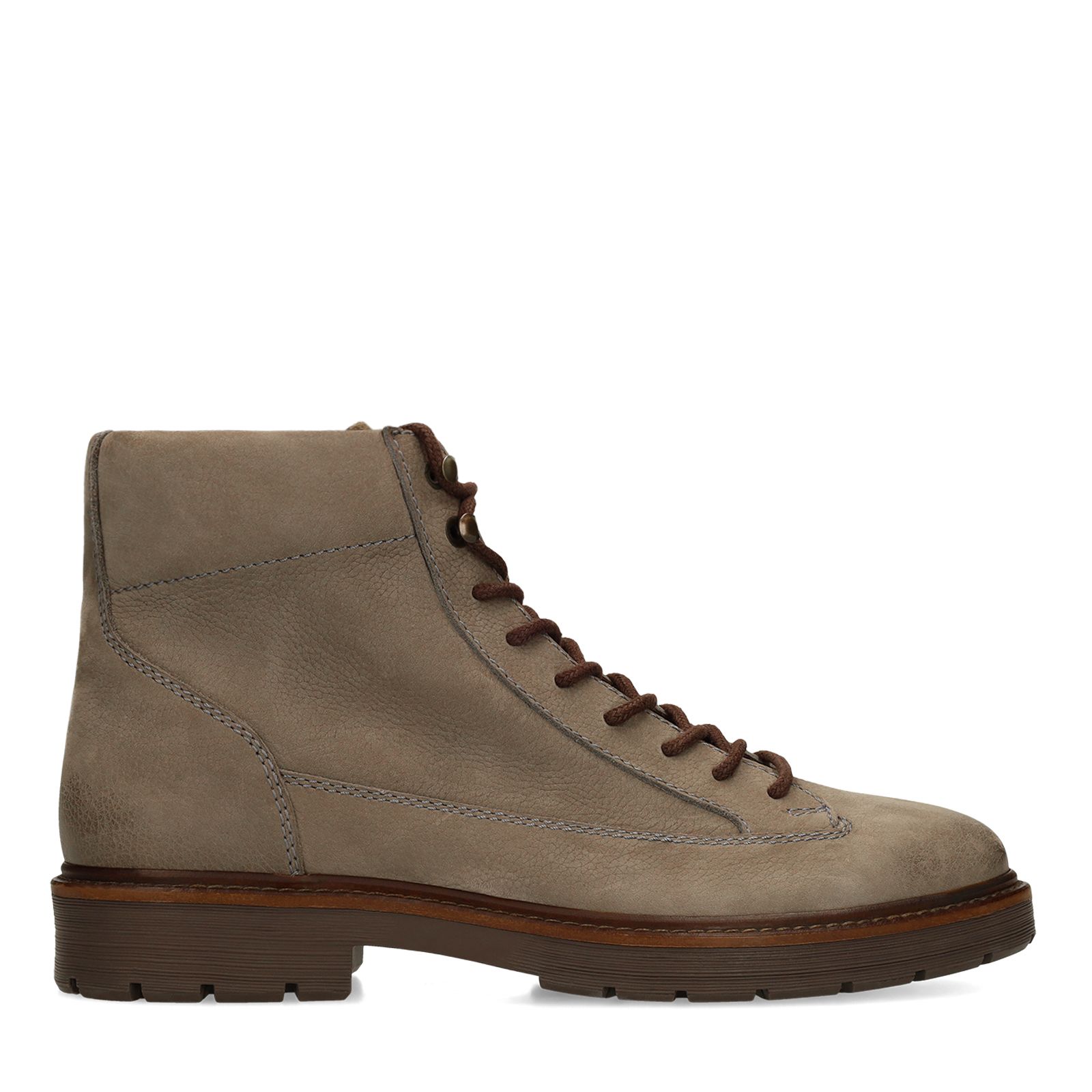 Grijze leren veterboots