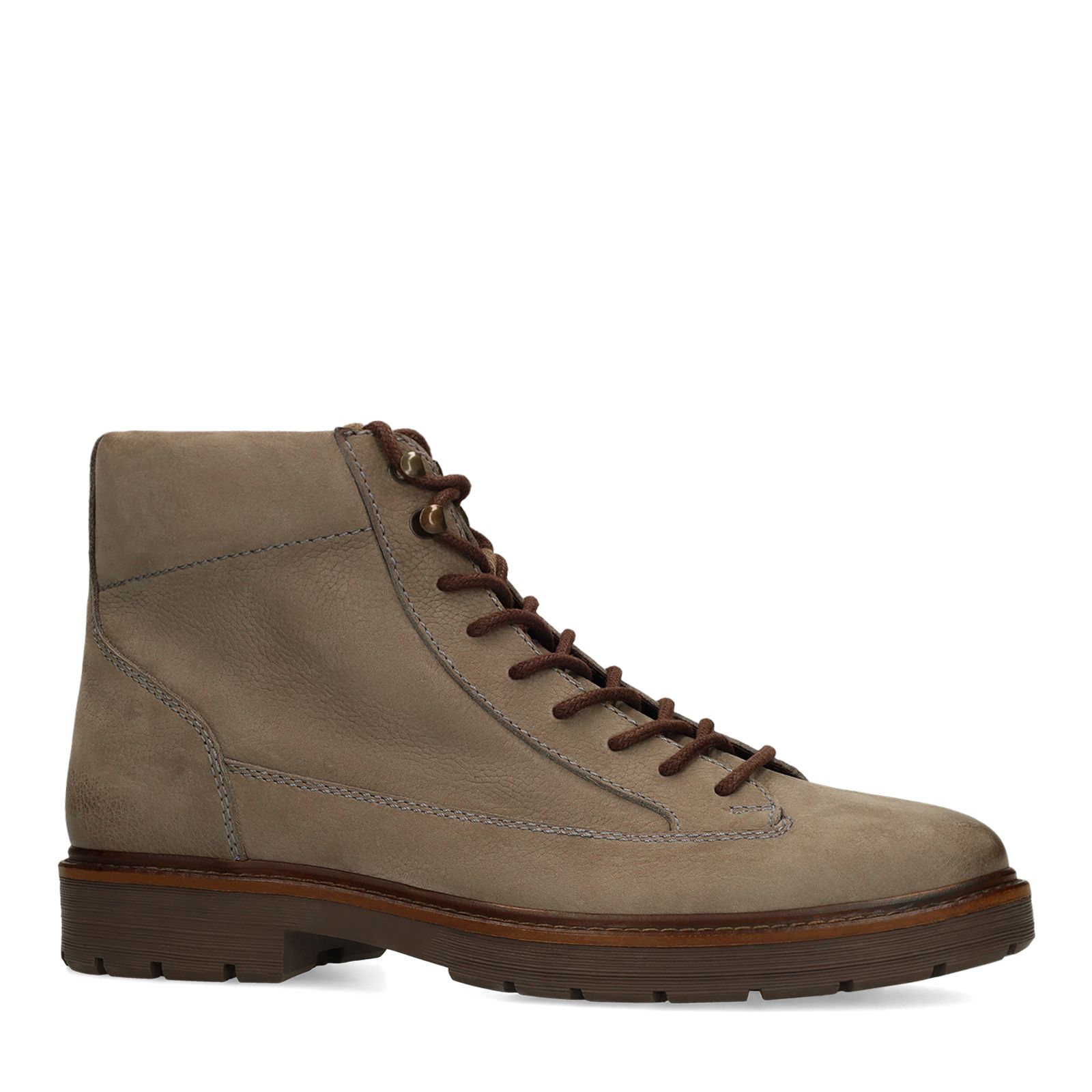 Grijze leren veterboots