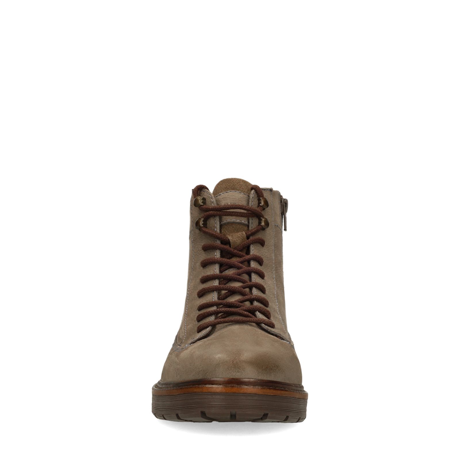 Grijze leren veterboots