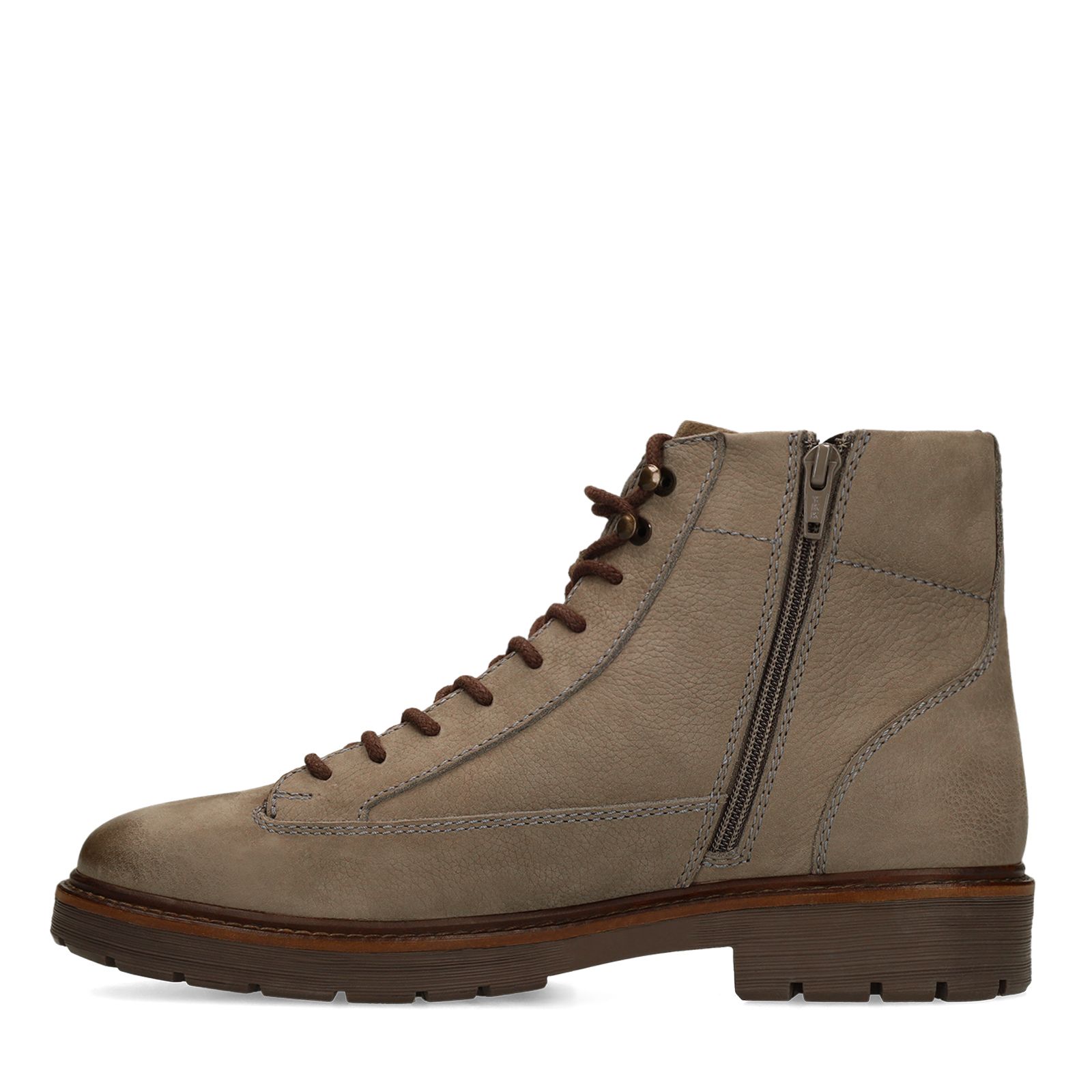 Grijze leren veterboots