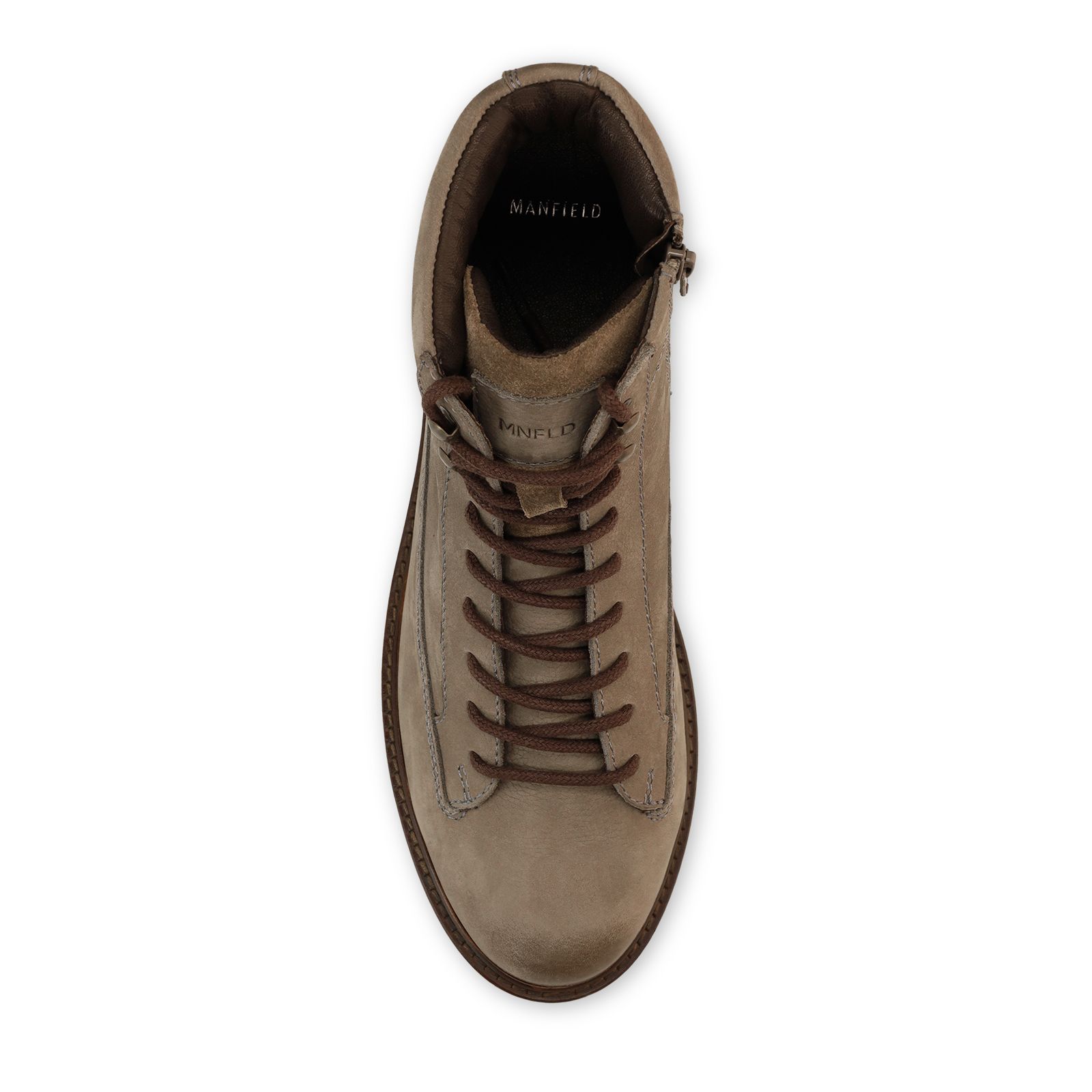 Grijze leren veterboots
