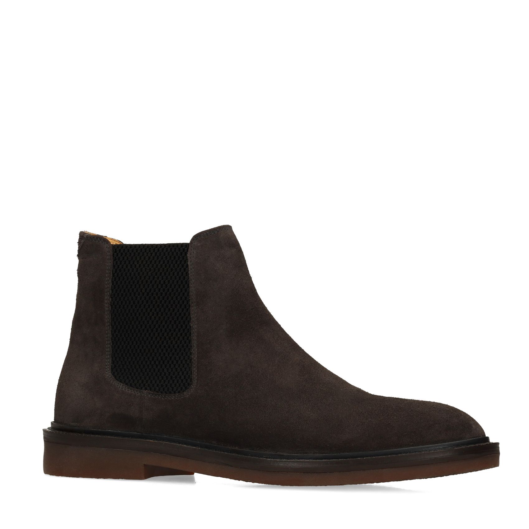 Antraciet suède chelsea boots