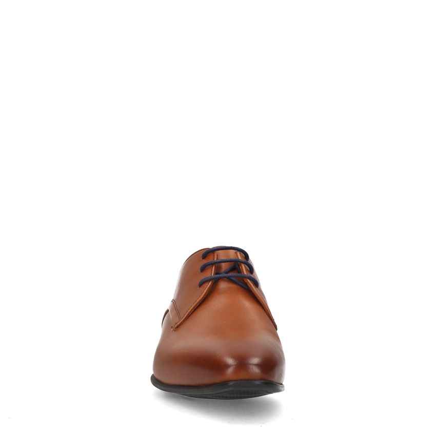 Cognac leren veterschoenen