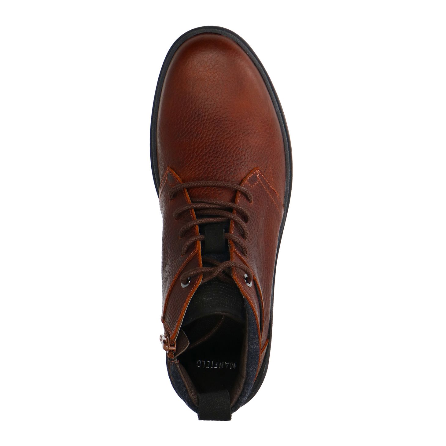 Cognac leren veterboots