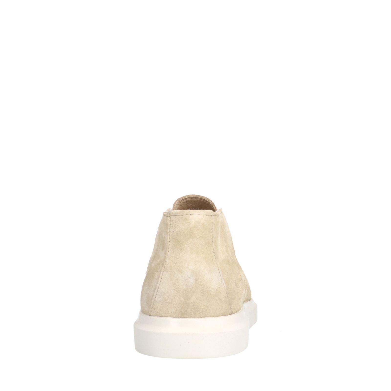 Beigefarbene Schnürboots aus Veloursleder