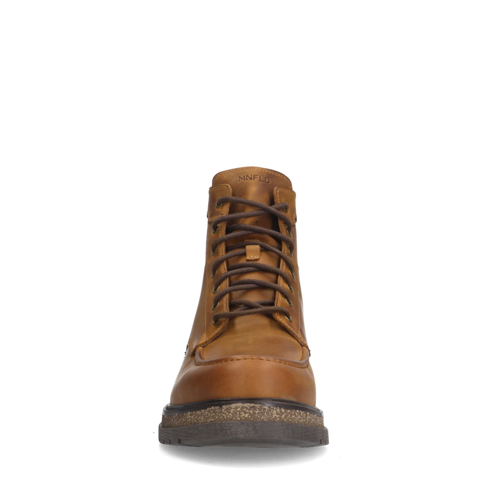Cognac leren veterboots