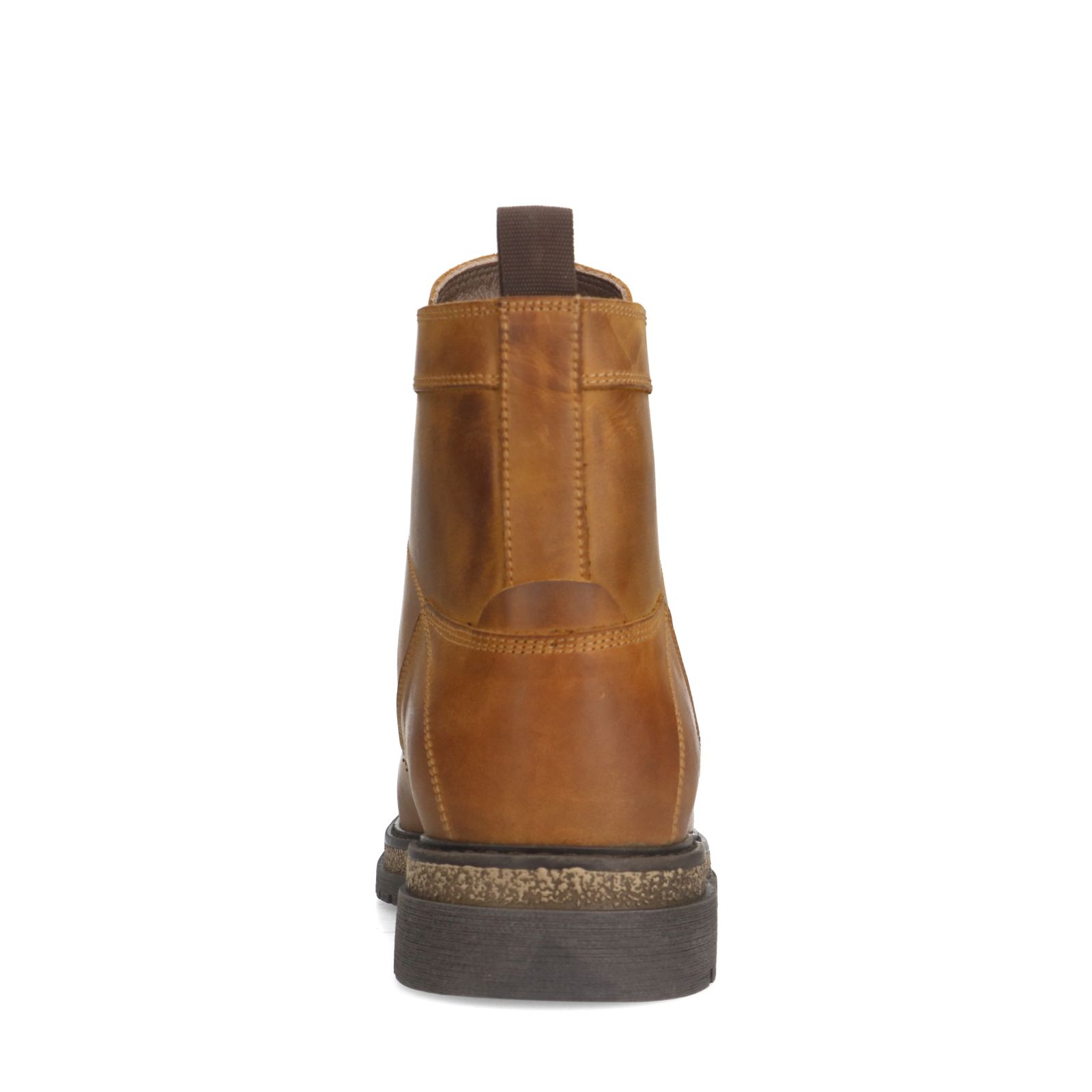Cognac leren veterboots