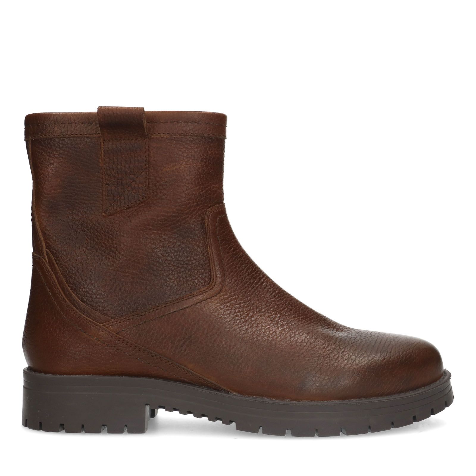 Donkerbruine leren boots