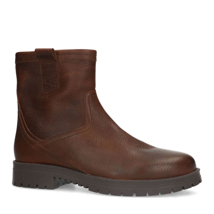 Donkerbruine leren boots