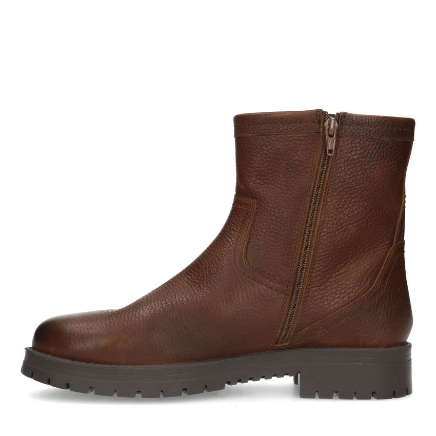 Donkerbruine leren boots