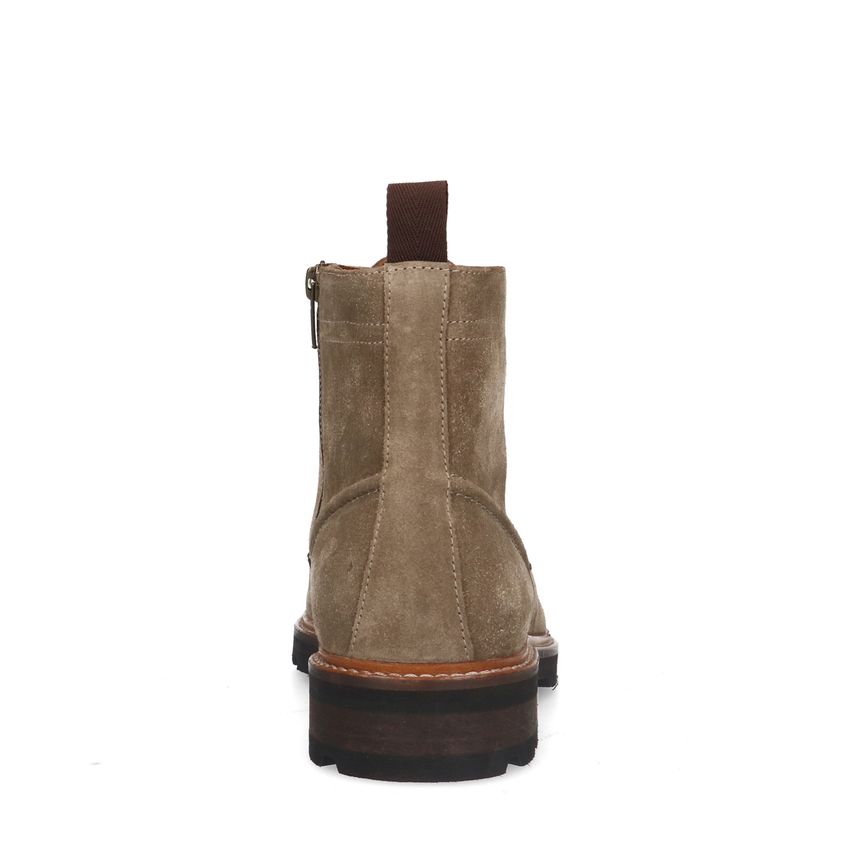 Taupe suède veterboots