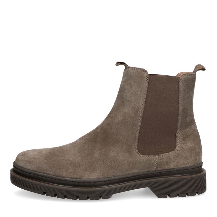 Taupe suède chelsea boots