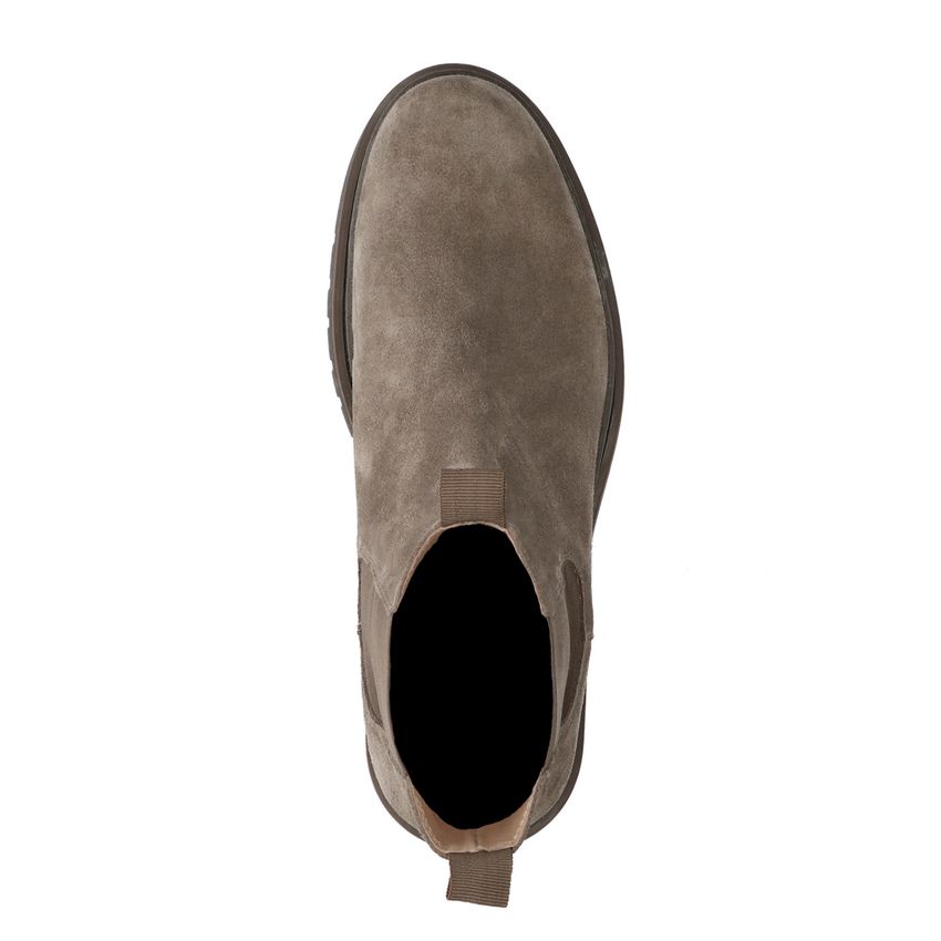 Taupe suède chelsea boots