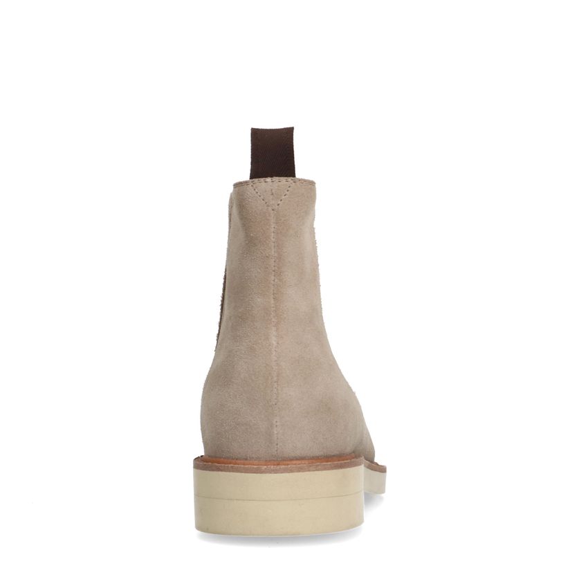 Beige suède chelsea boots