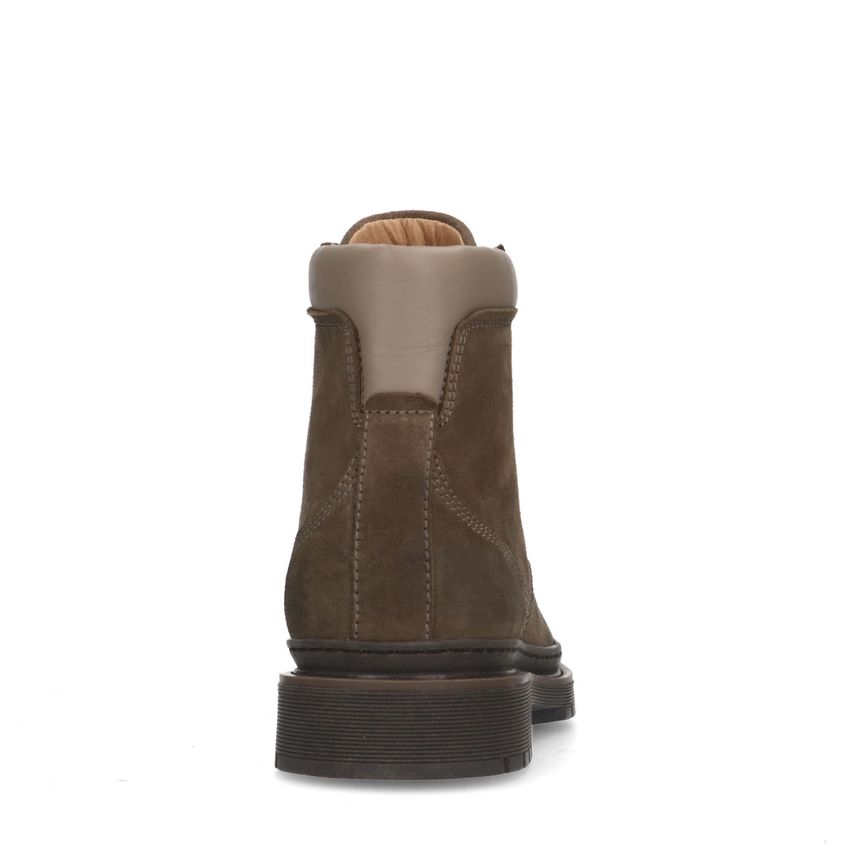 Taupe suède veterboots