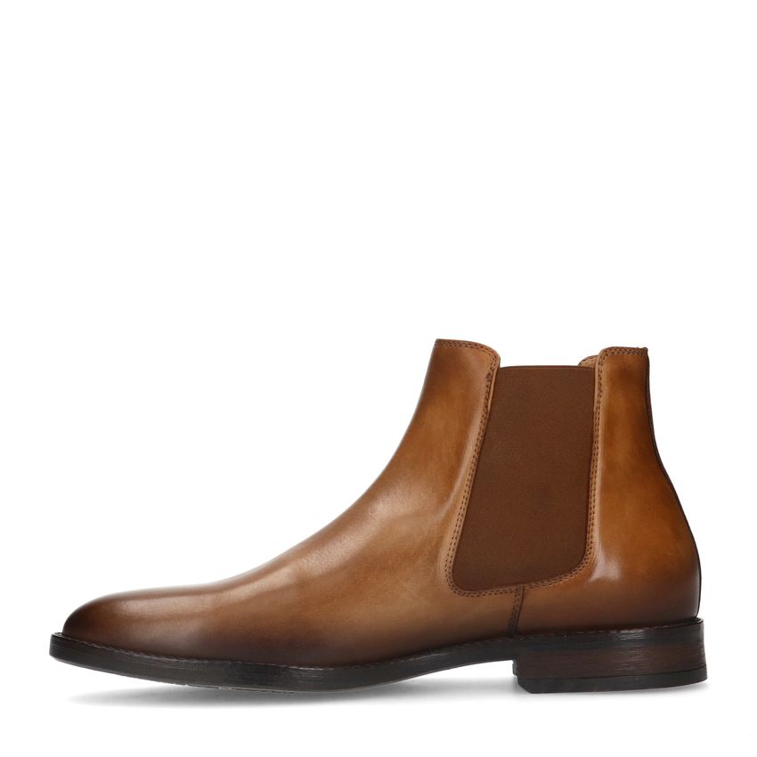 Cognac leren chelsea boots