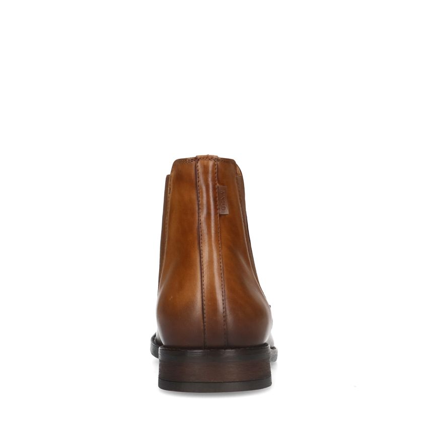 Cognac leren chelsea boots