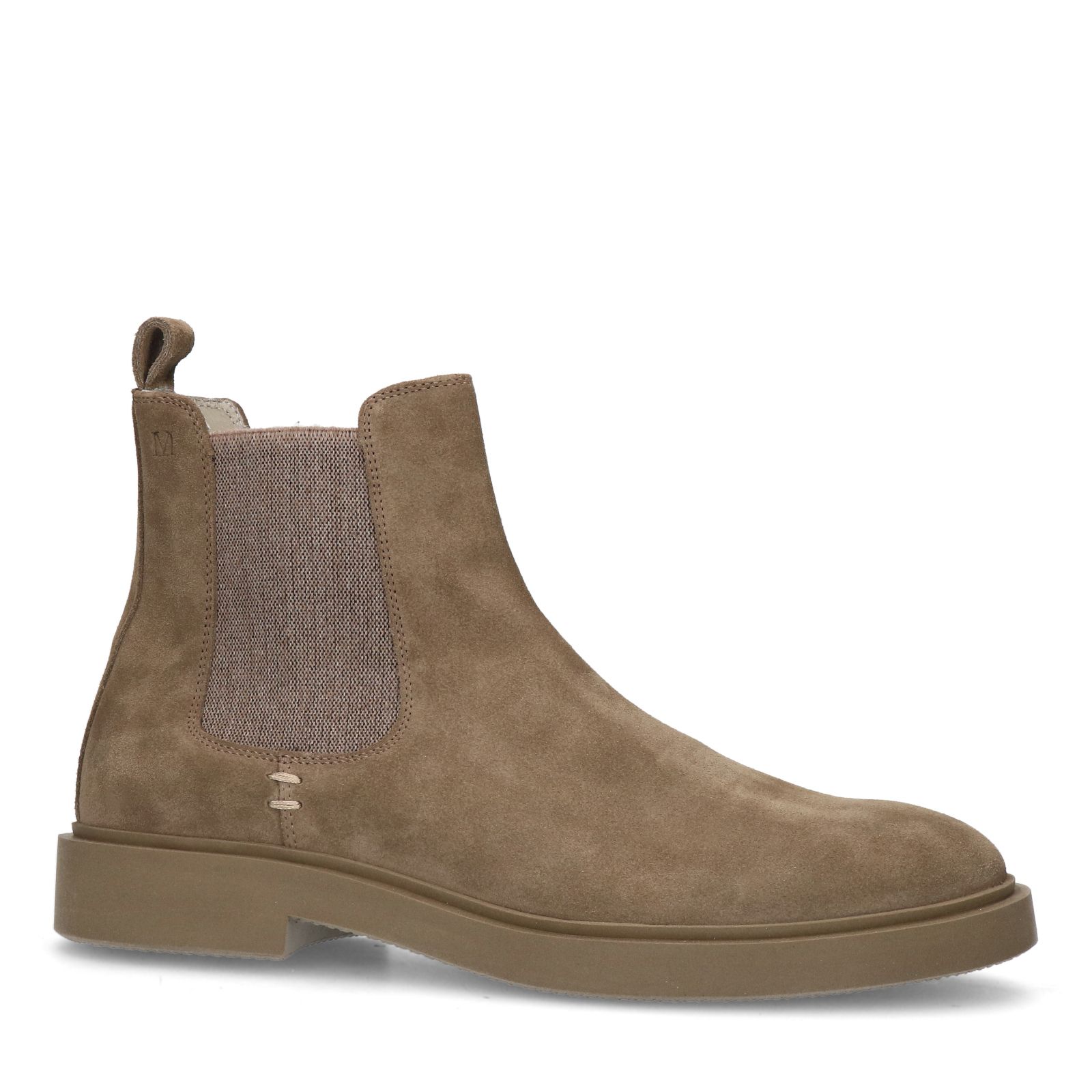 Beige suède chelsea boots