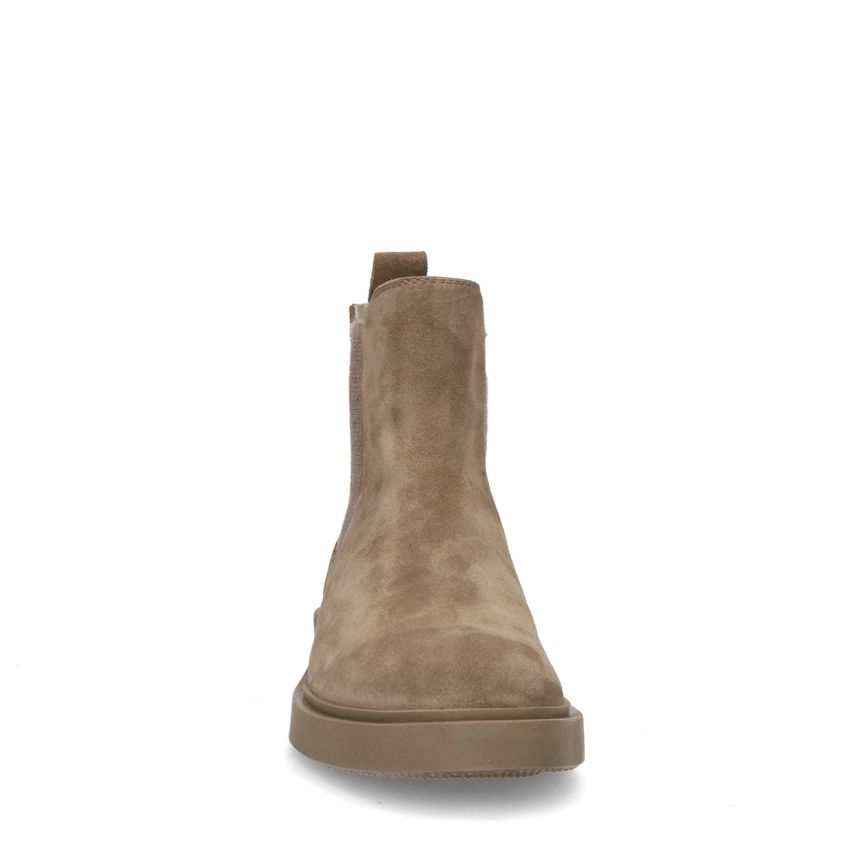 Beige suède chelsea boots