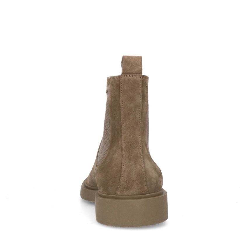 Beige suède chelsea boots