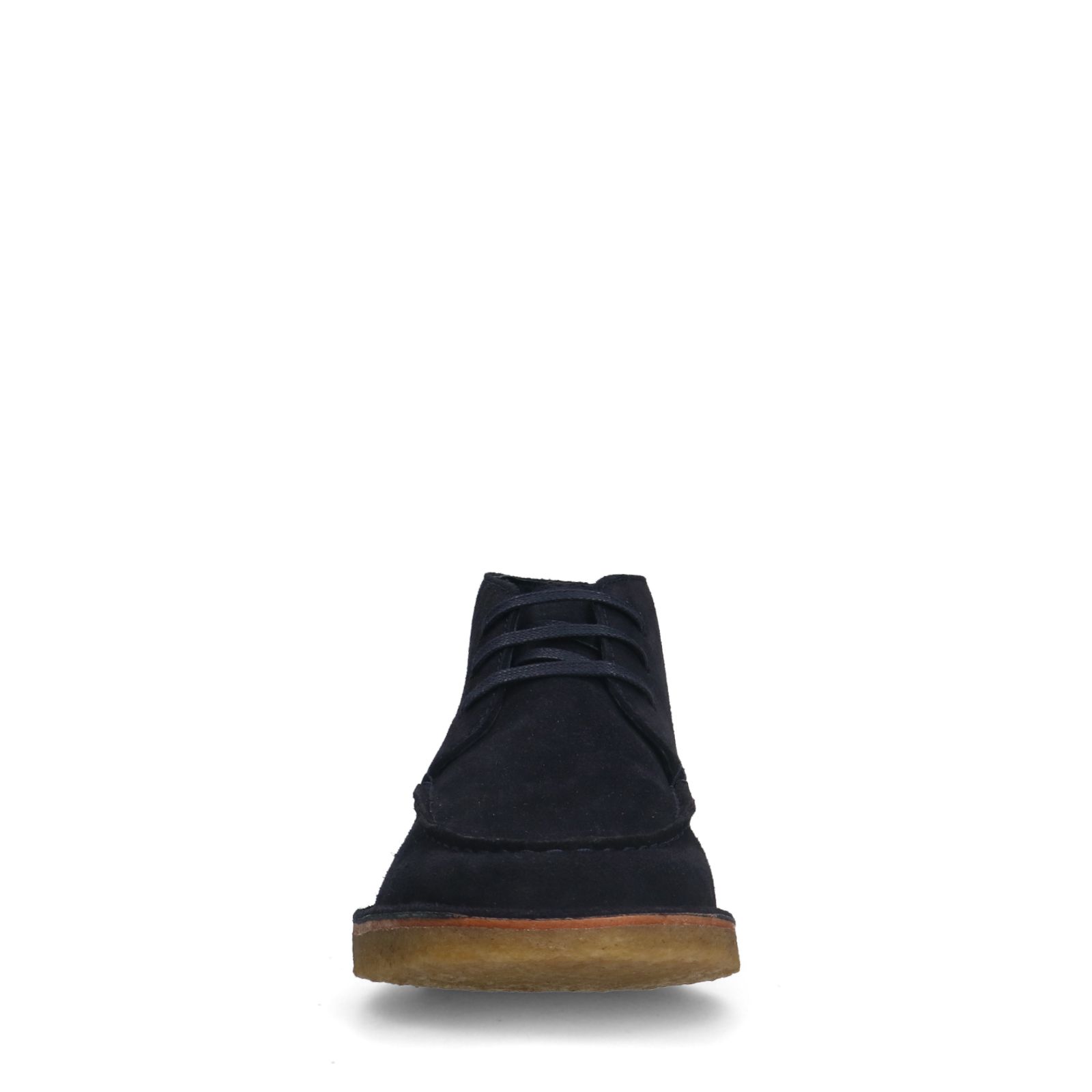 Blauwe suède veterboots