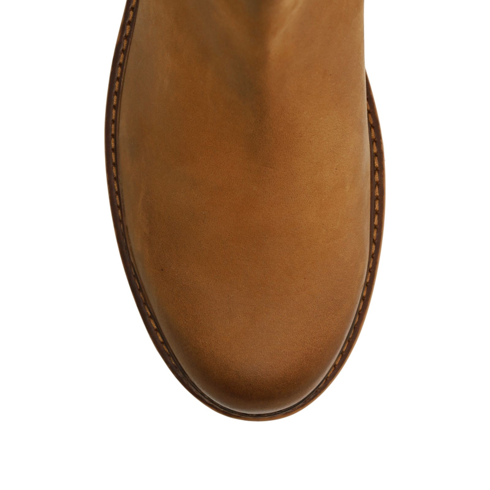 Cognacfarbene Chelsea Boots aus Nubukleder