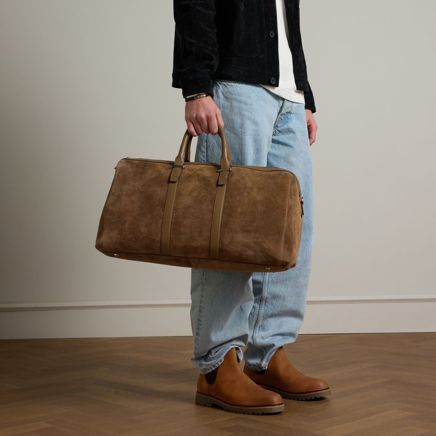 Cognac nubuck chelsea boots