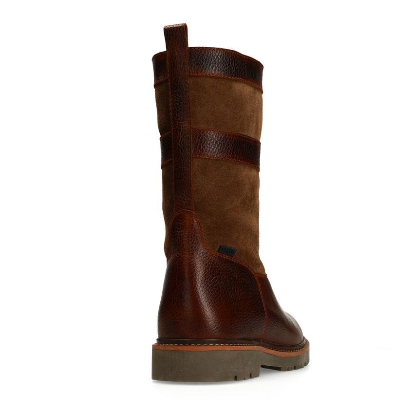 Cognacfarbene Lederboots