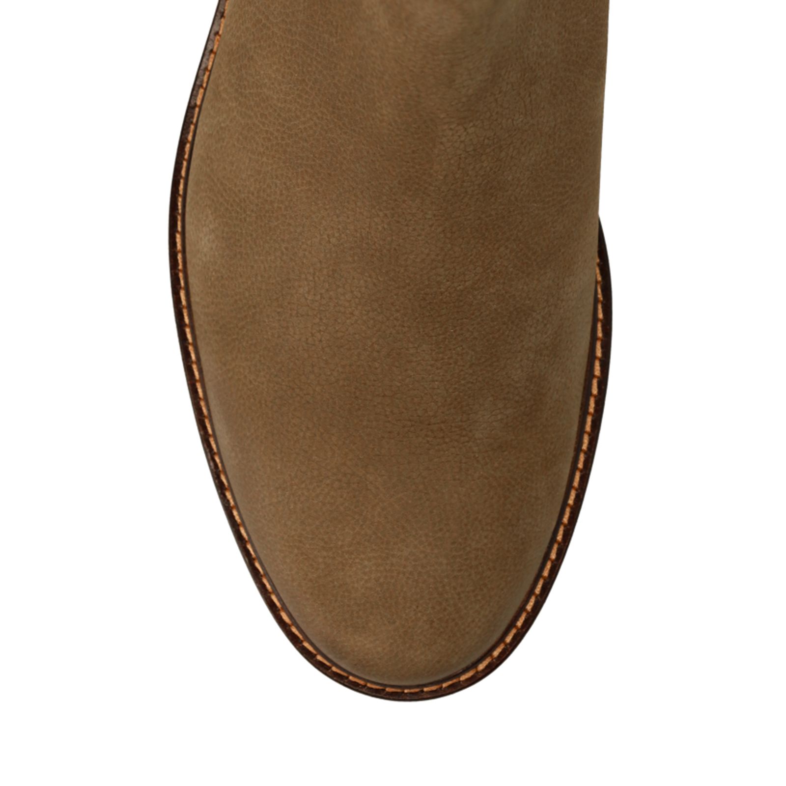Taupefarbene Chelsea Boots aus Nubukleder