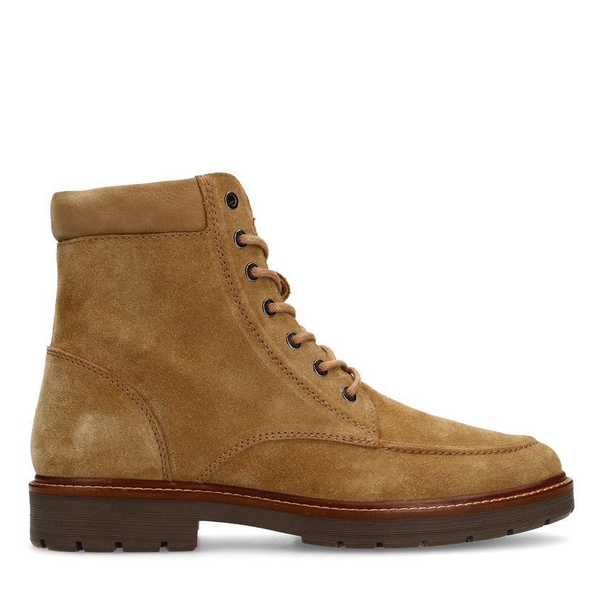 Beige suède veterboots