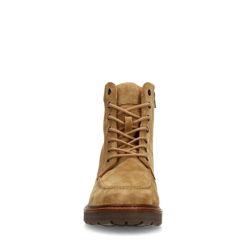 Beige suède veterboots