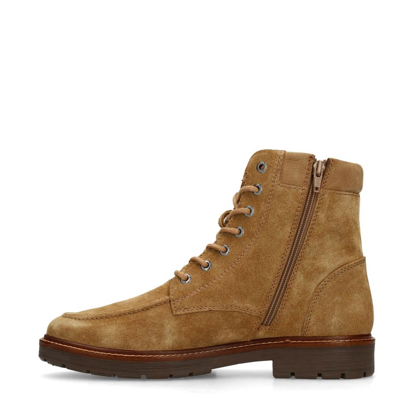 Beige suède veterboots
