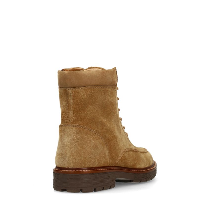 Beige suède veterboots