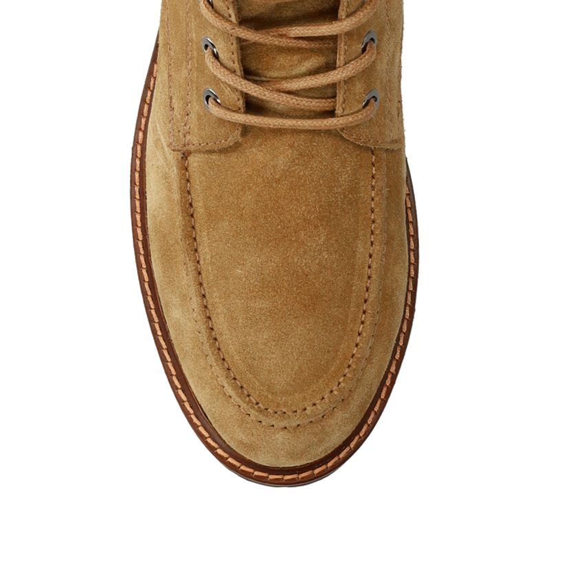 Beige suède veterboots