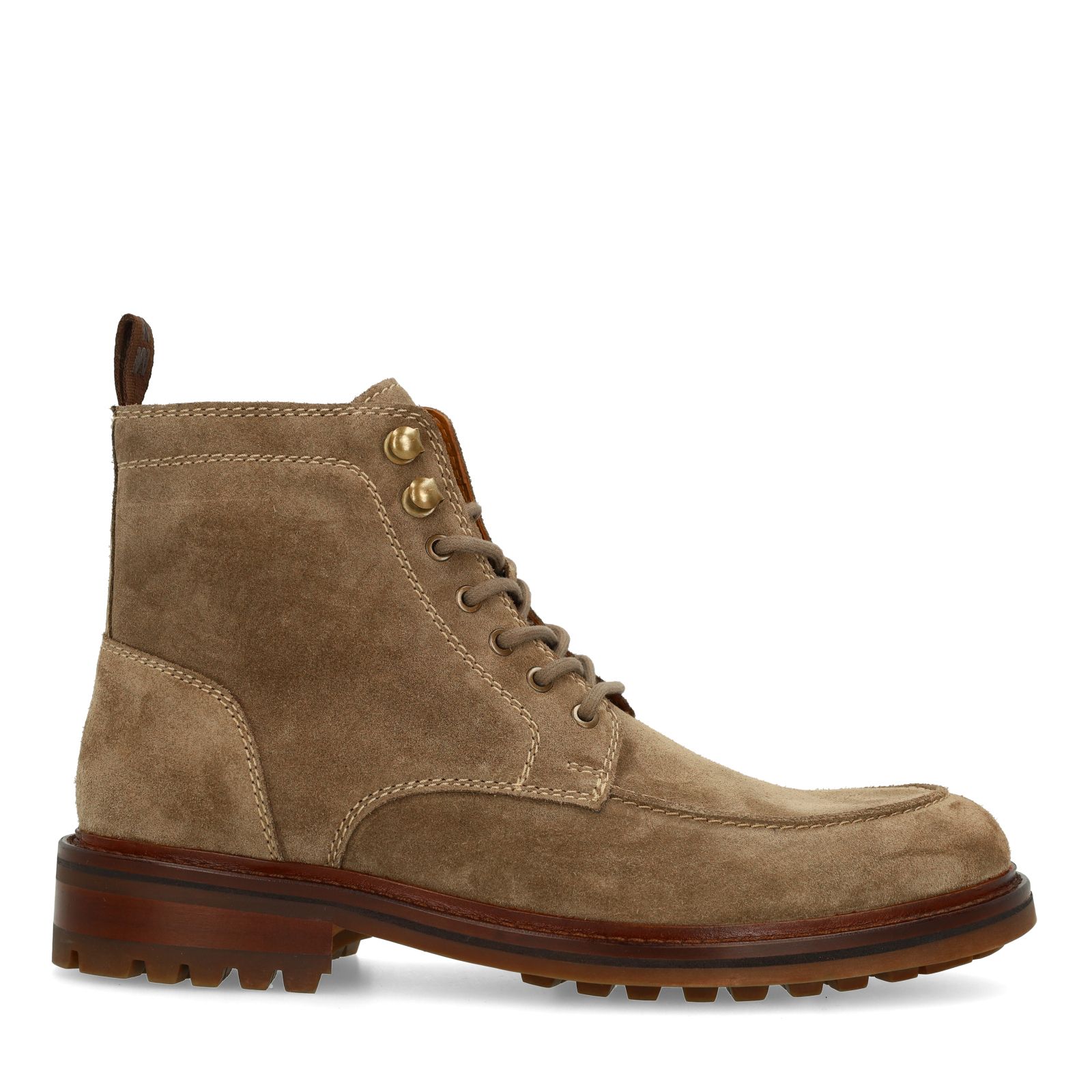Taupe suède veterboots