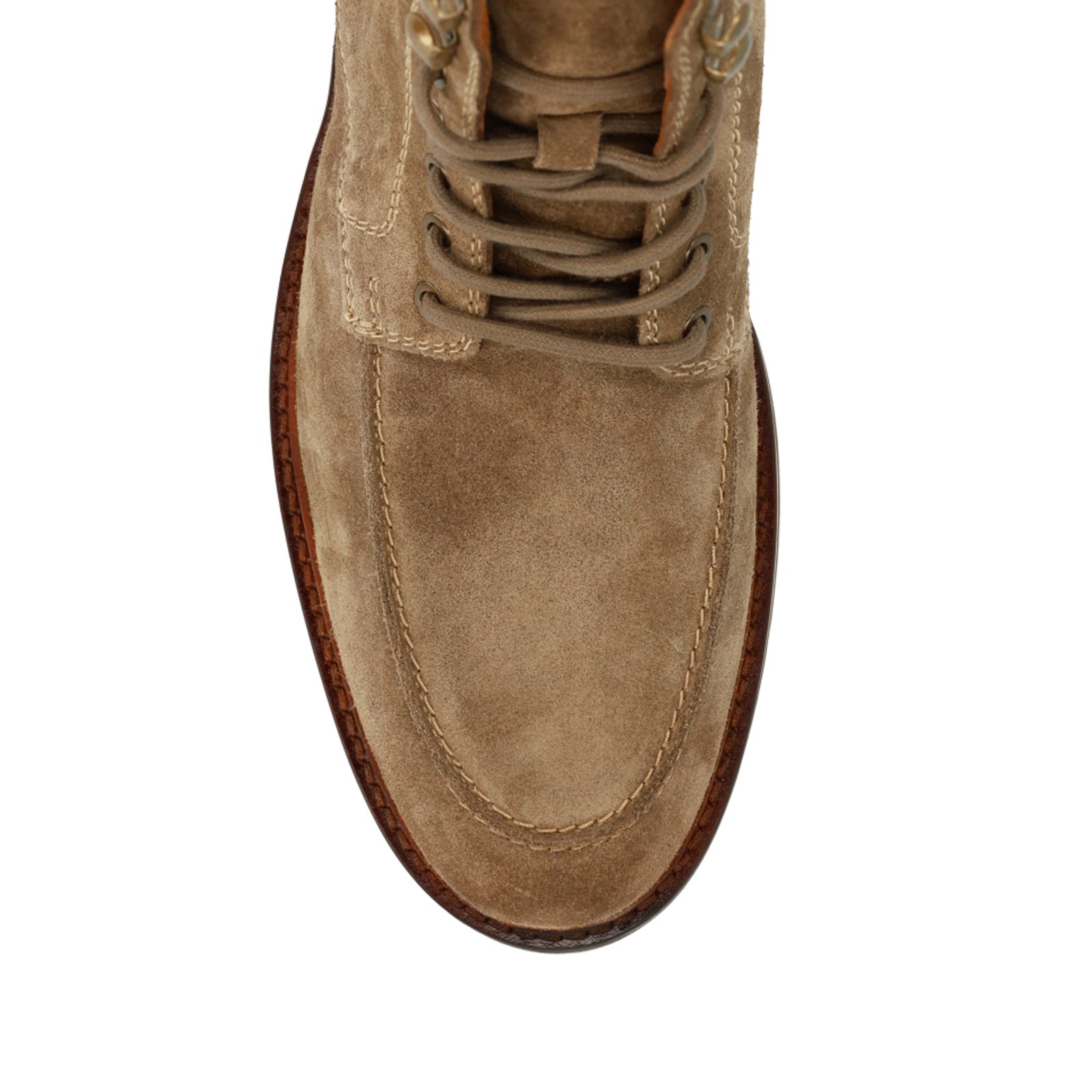 Taupe suède veterboots