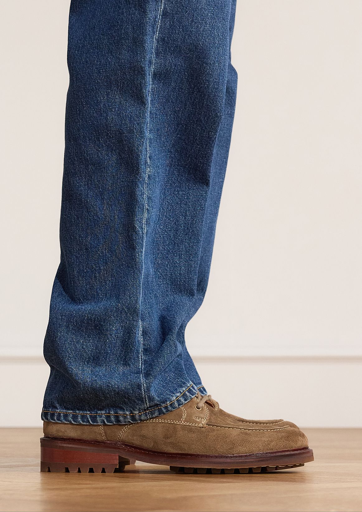 Taupe suède veterboots