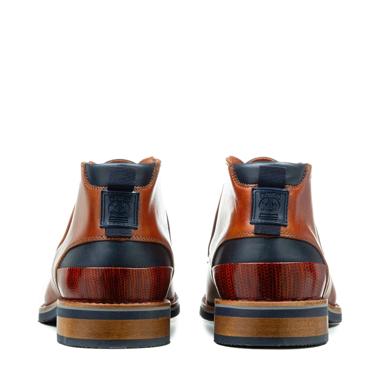 Cognac amalfi leren veterboots