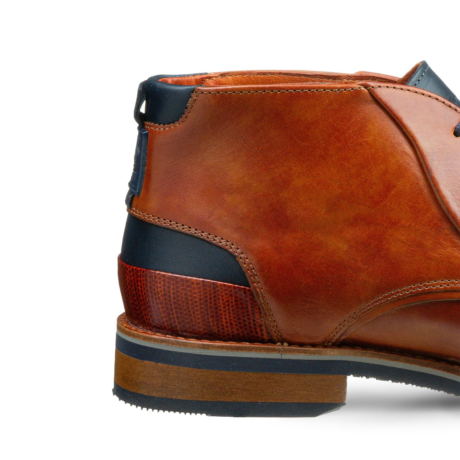 Cognac amalfi leren veterboots