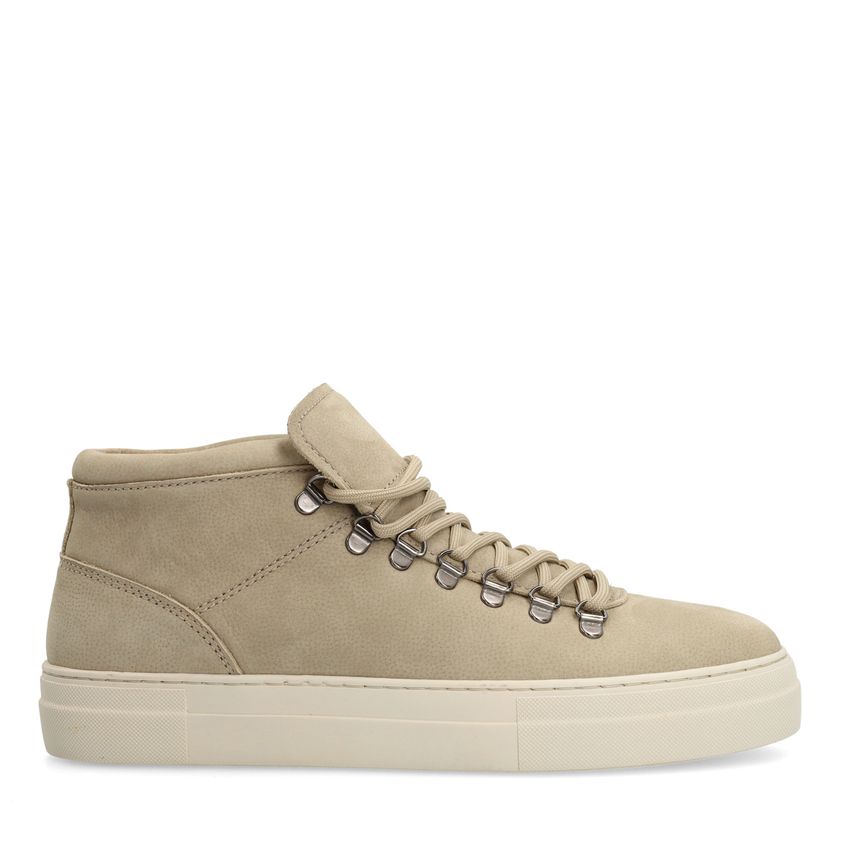 Beigefarbene Nubuk-Sneaker