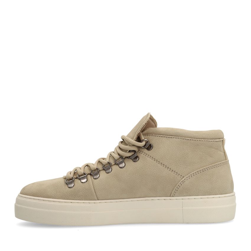 Beigefarbene Nubuk-Sneaker