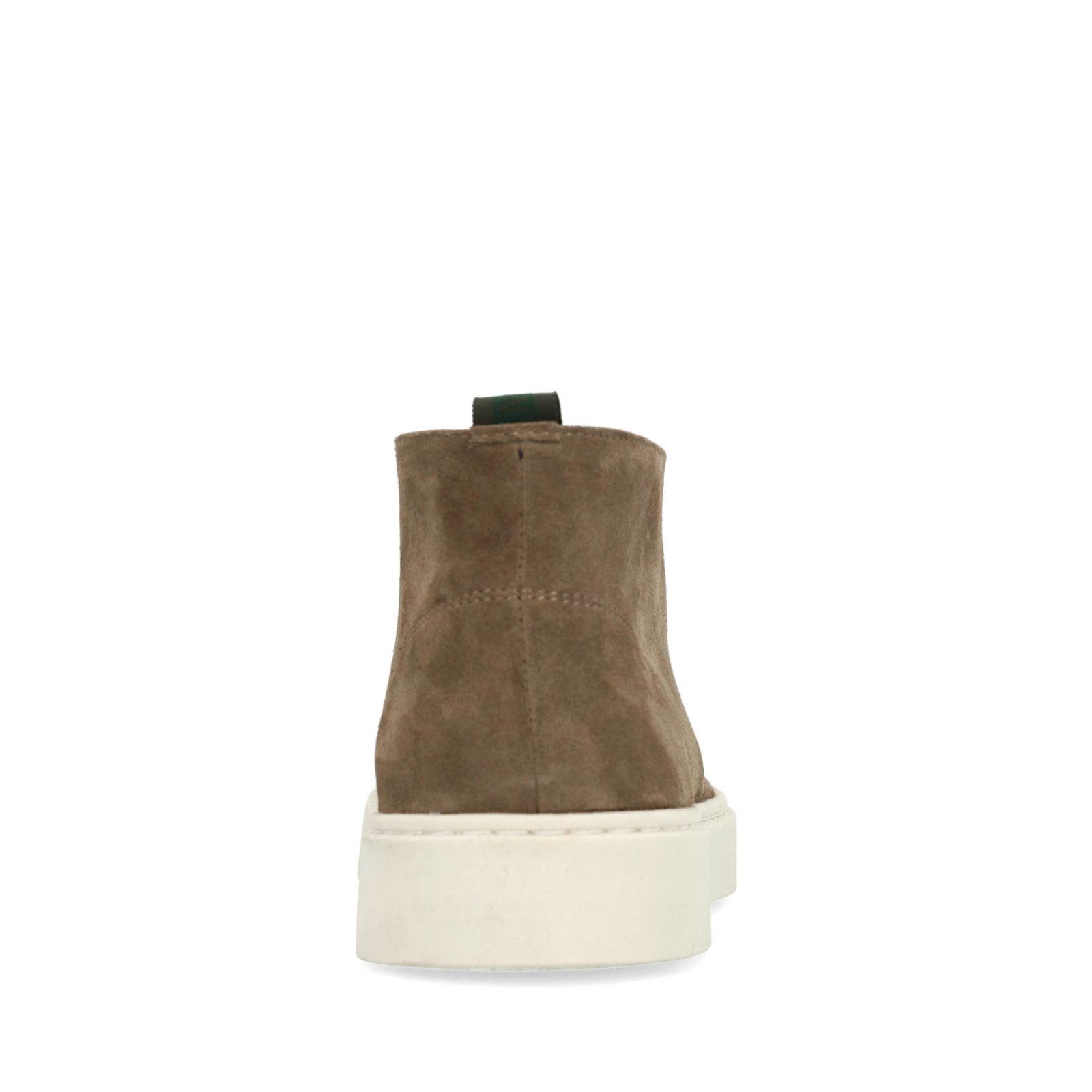 Taupefarbene Schnürboots aus Veloursleder