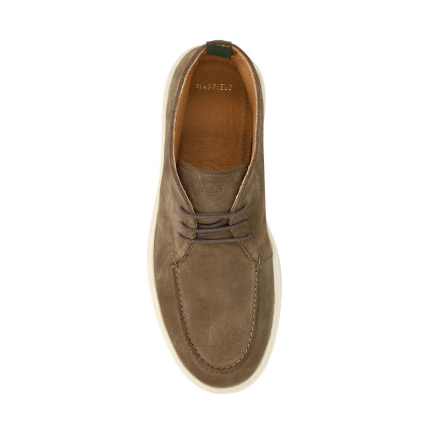 Taupe suède veterboots